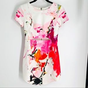 Shareen Sexy High Low Peek-A-Boo Midriff Dress